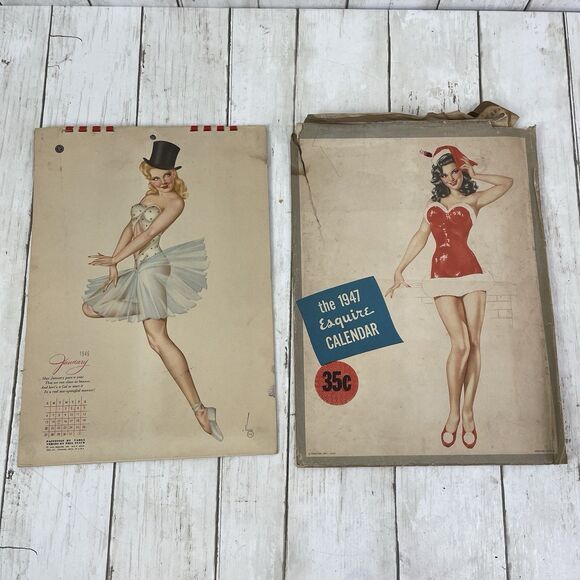 The 1947 Esquire Calendar Pin-Up Complete Calendar W/ Original Envelope Varga - Picture 1 of 15